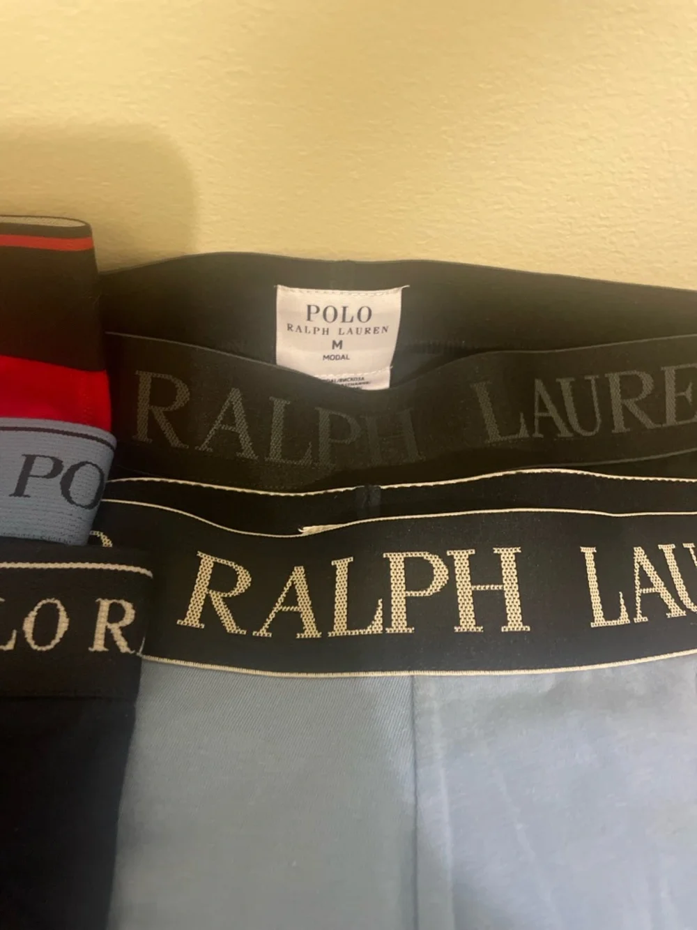 NWOT Men’s 5 Pcs Polo Ralph Lauren Logo Waistband Briefs Bundle Size Md - Picture 3 of 9